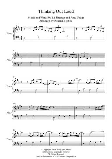 Thinking Out Loud (arr. Roxana Belibou)