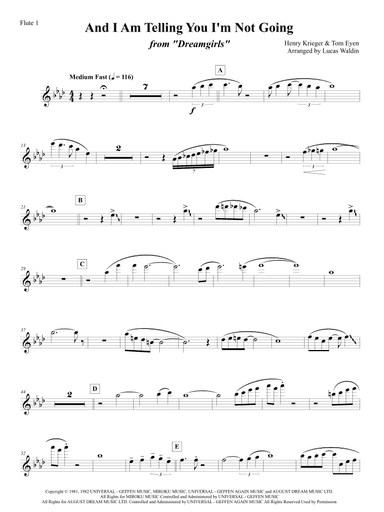 And I Am Telling You I'm Not Going (arr. Lucas Waldin)