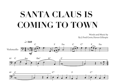 Santa Claus Is Comin' To Town (arr. Cadenza Editions)