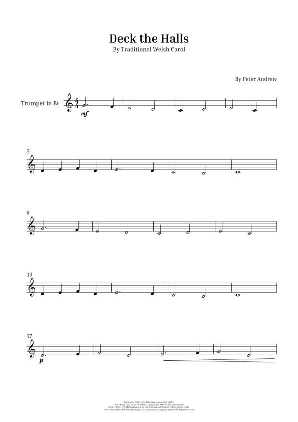 Deck the Halls (arr. Peter Andrew)