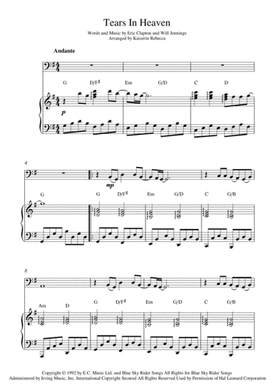 Tears In Heaven (arr. Kaiserin Rebecca)