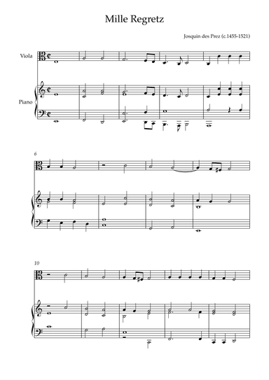 Mille Regretz (arr. Karen Gueiros)