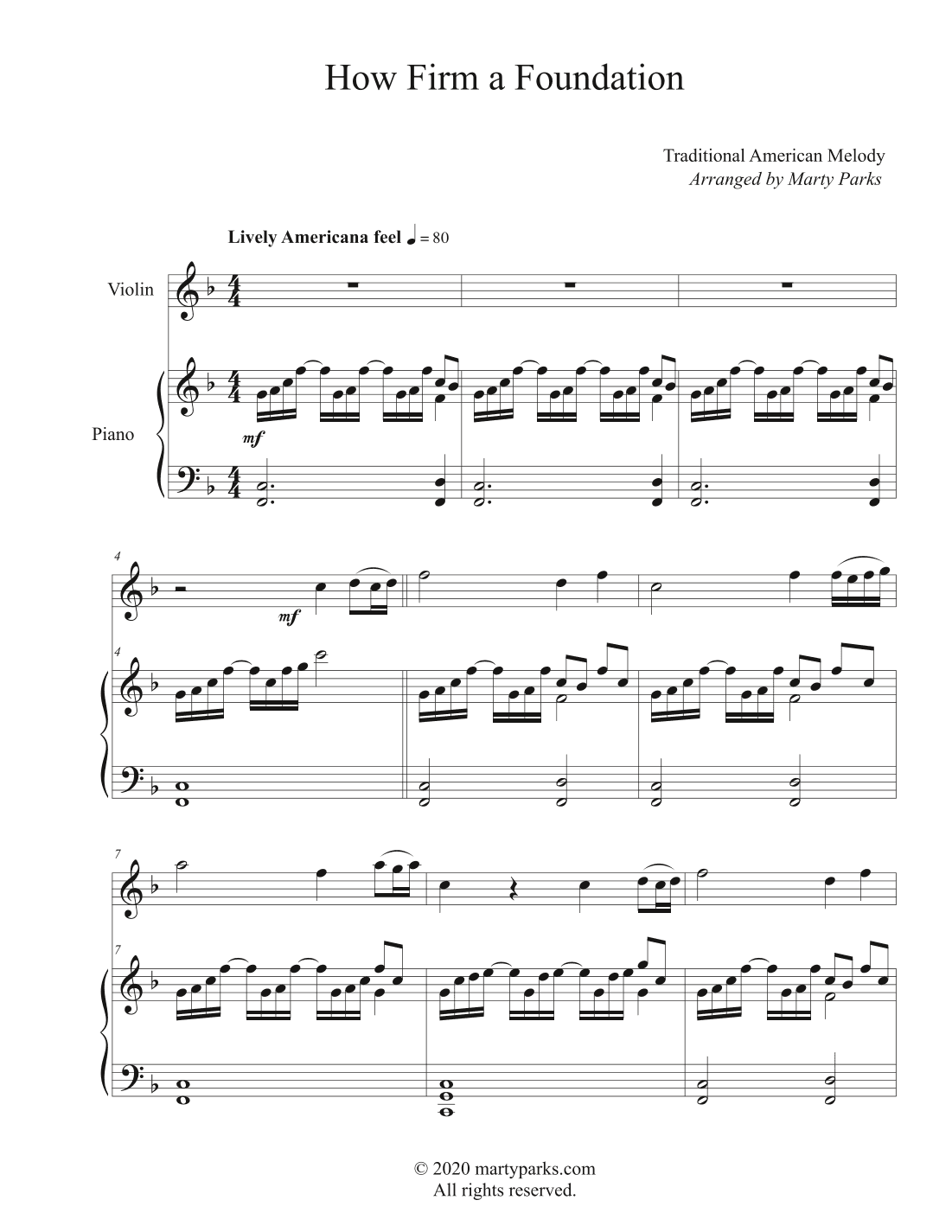 How Firm a Foundation (arr. Marty Parks)