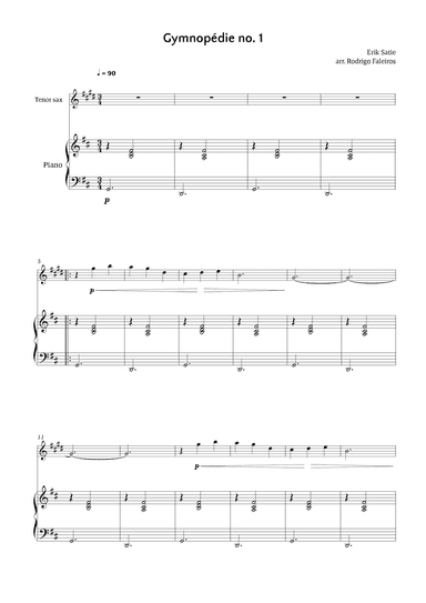 Gymnopédie no. 1 (arr. Rodrigo Faleiros)