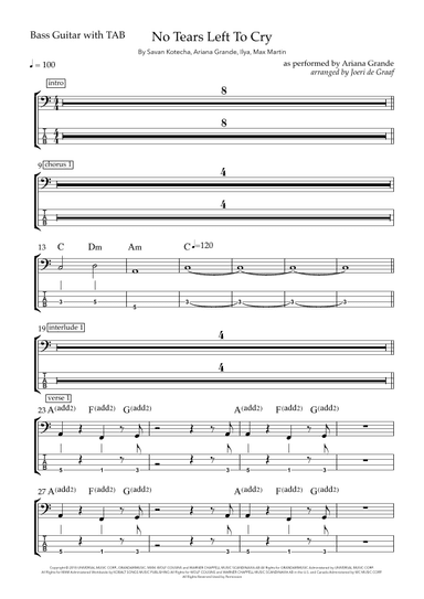 No Tears Left To Cry (arr. Joeri de Graaf)