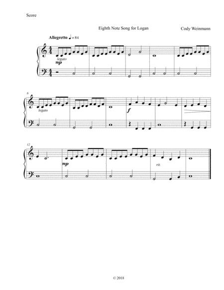 Eighth Note Song For Logan