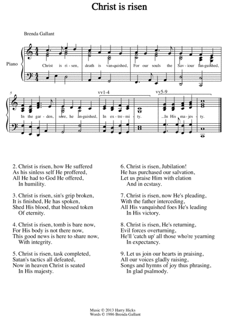 Christ is risen. A new hymn!