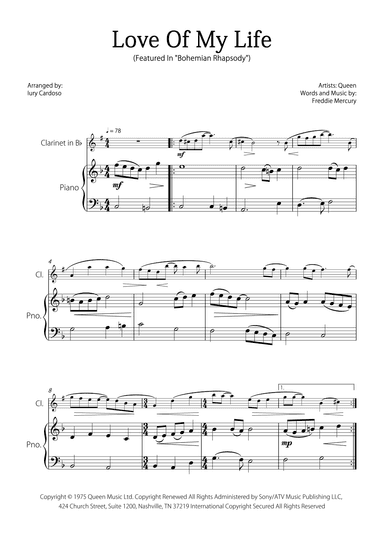 Love Of My Life (arr. Iury Cardoso)