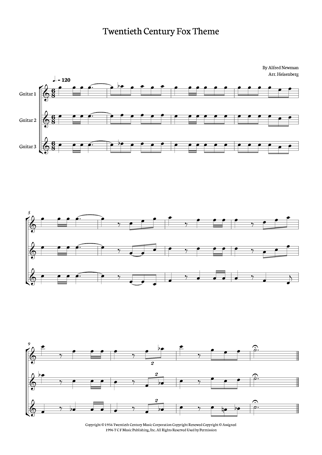 Twentieth Century Fox Trademark (arr. Heisenberg)