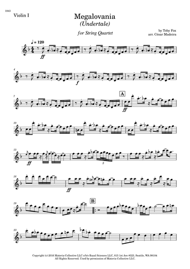 Megalovania (arr. César Madeira)