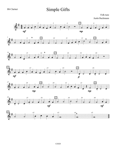Simple Gifts Trio (Clarinet) (arr. Justin Bachmann)
