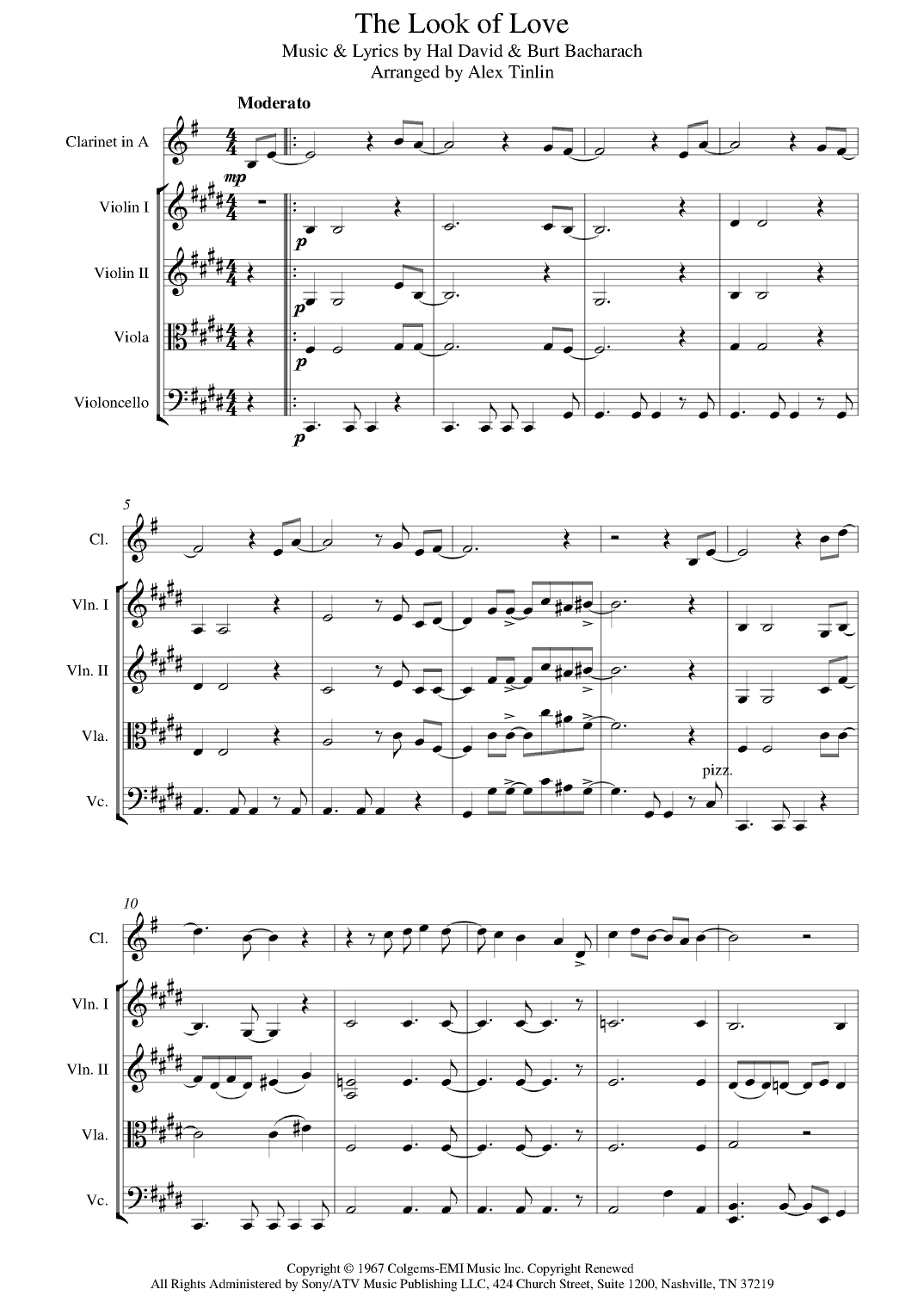 The Look Of Love (arr. Alex Tinlin)