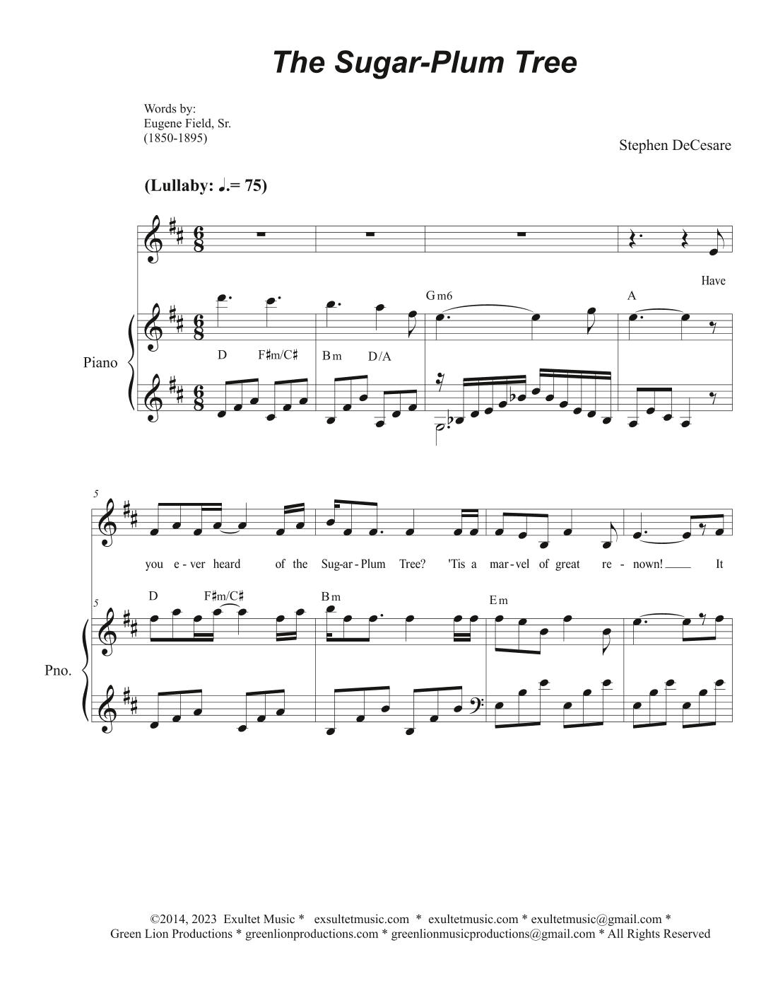 The Sugar-Plum Tree (Vocal solo)