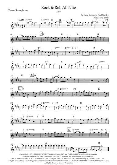 Rock And Roll All Nite (arr. Fabio Britto)