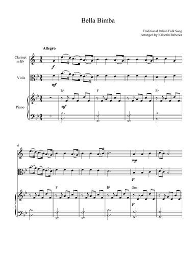 Bella Bimba (arr. Kaiserin Rebecca)