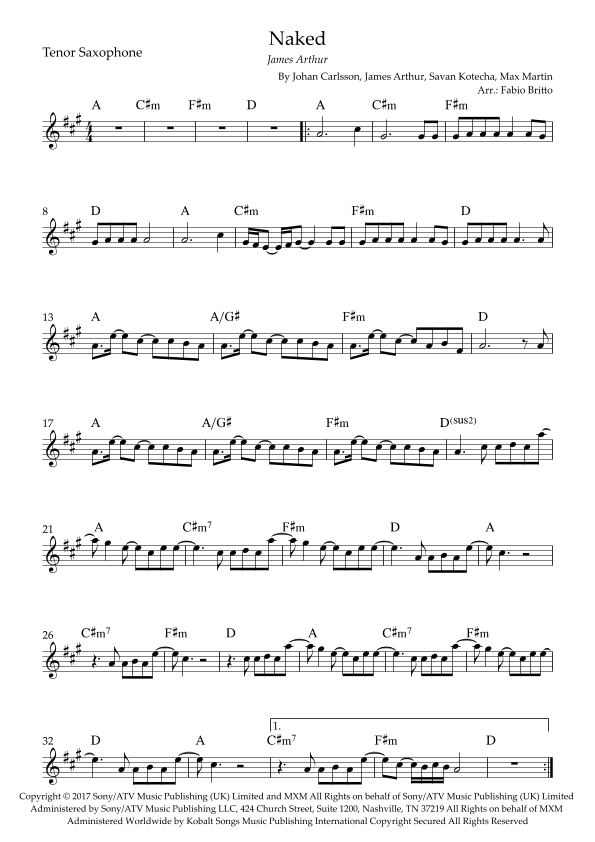 Naked (arr. Fabio Britto)