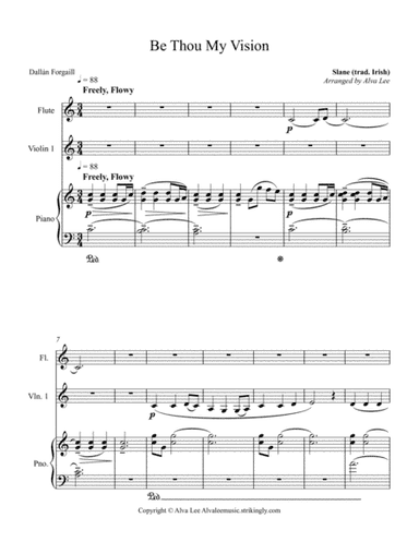 Be Thou My Vision SCORE (arr. Alva Lee)