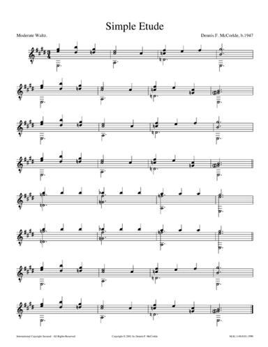 Simple Etude in E Major (adaptation)