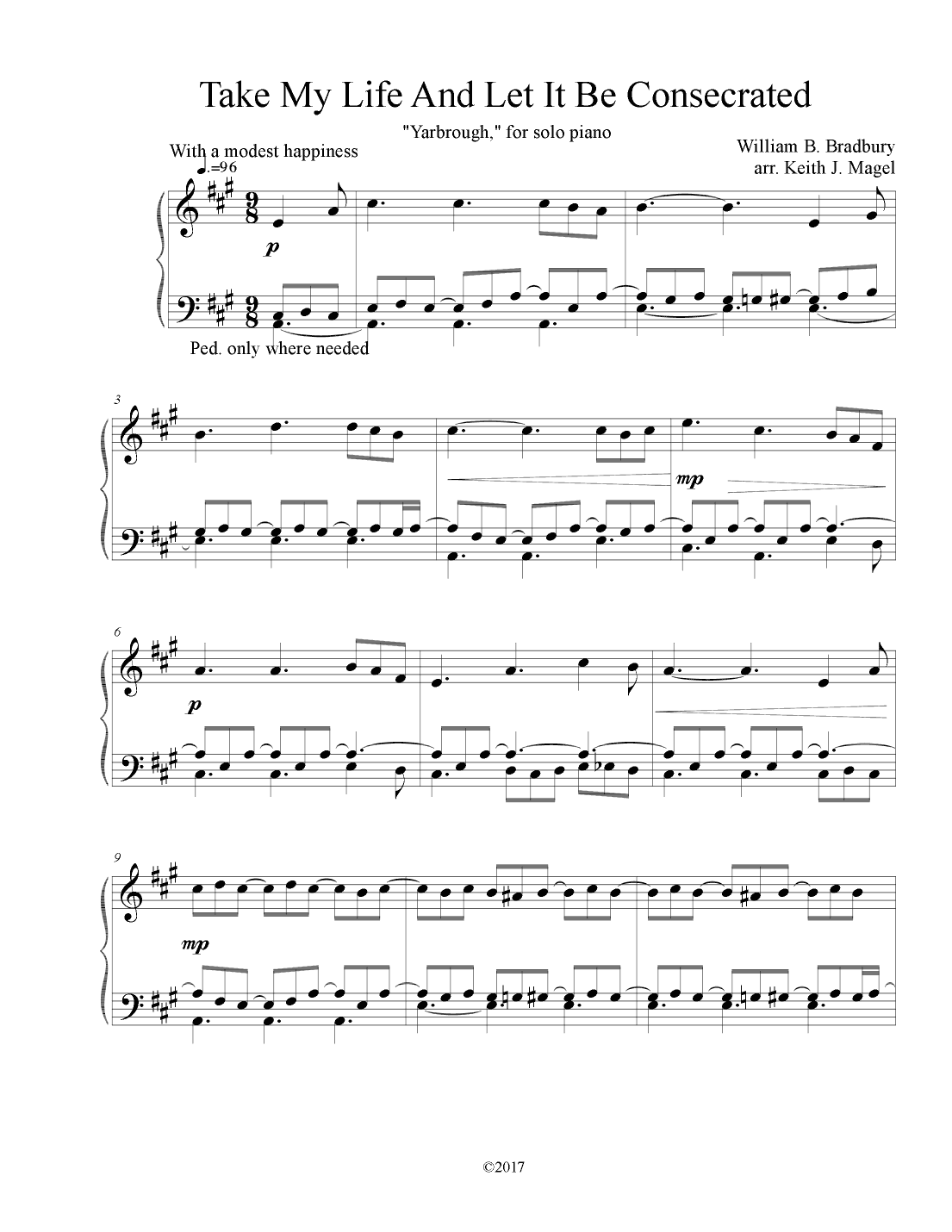 Take My Life And Let It Be Consecrated (arr. Keith James)