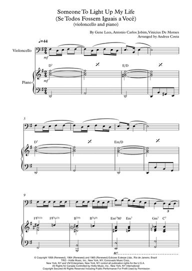 Someone To Light Up My Life (se Todos Fossem Iguais A Voce) (arr. Andrea Costa)