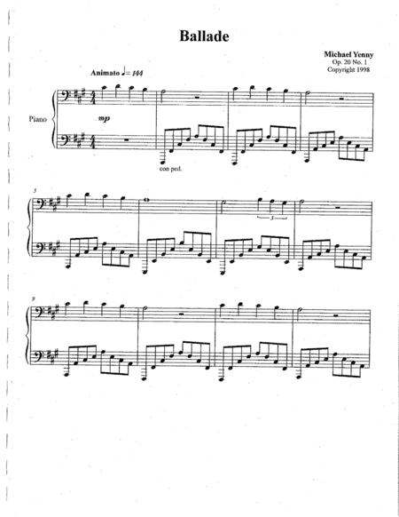 5 Pieces for Piano, op. 20