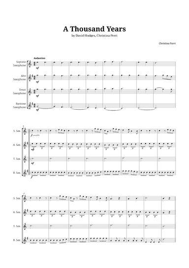 A Thousand Years (arr. Langanho)