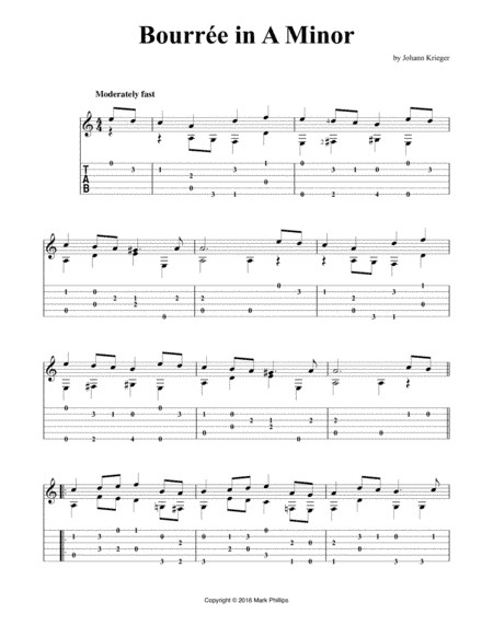 Bourrée in A Minor (arr. Mark Phillips)