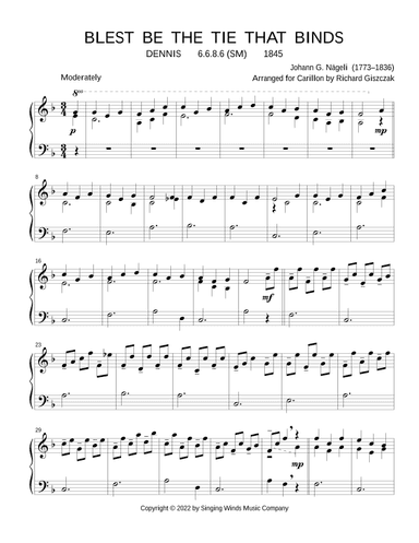 Blest Be the Tie That Binds (DENNIS) (arr. Richard Giszczak)