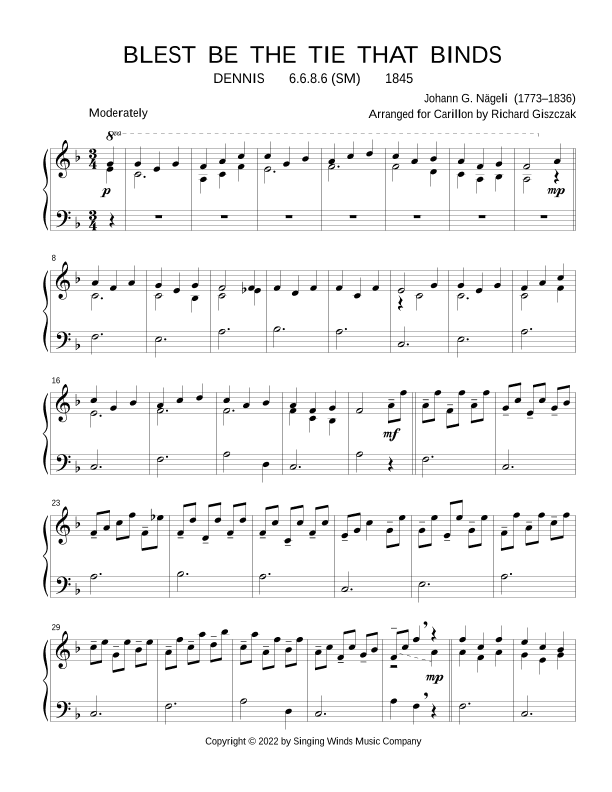 Blest Be the Tie That Binds (DENNIS) (arr. Richard Giszczak)