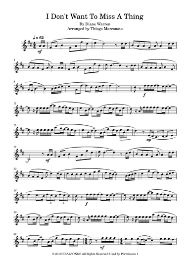 I Don't Want To Miss A Thing (arr. Thiago Marconato)