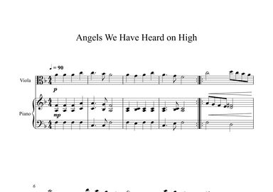 Angels We Have Heard on High (Viola + Piano) (arr. Digital Book Music)