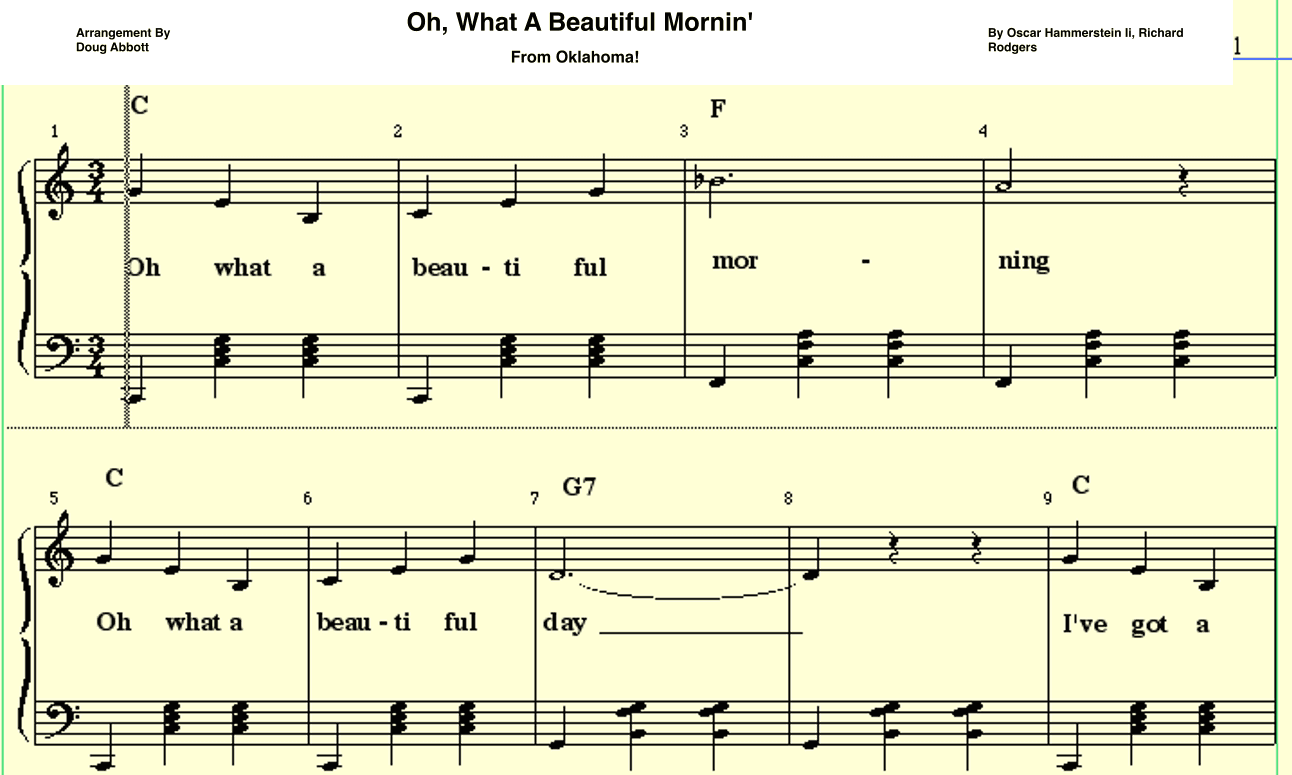 Oh, What A Beautiful Mornin' (arr. Doug Abbott)