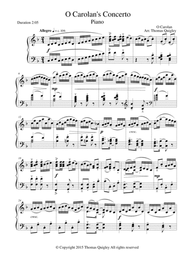 O Carolan's Concerto (arr. Thomas Quigley)