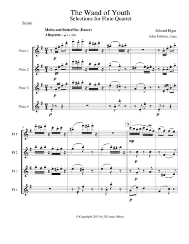 Wand of Youth Selections for flute quartet (arr. John Gibson)
