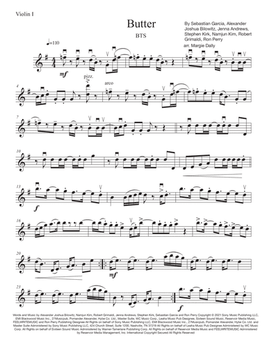 Butter (arr. Margie Dally)