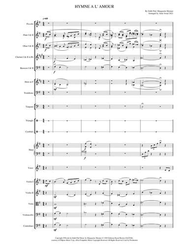 Hymne A L'amour (arr. Amir Awad)