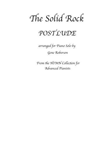 The Solid Rock  Advanced Piano  (Hymn Collection) (arr. Gene Roberson)
