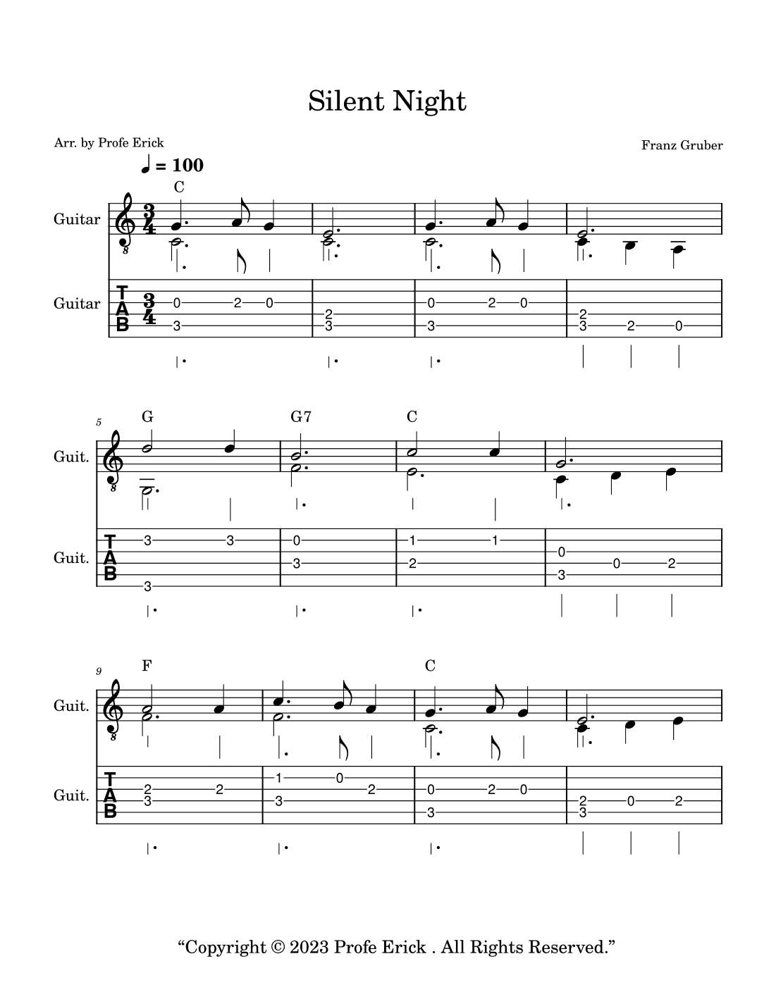 Silent Night (arr. Profe Erick)