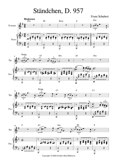 Ständchen (arr. Golden Skull Editions)