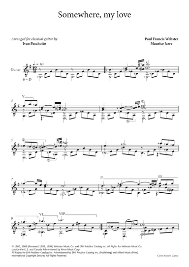 Somewhere, My Love (arr. Ivan Paschoito)