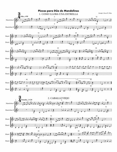 Piezas Venezolanas para dúo de mandolina (arr. Oscar Eduardo Peña)