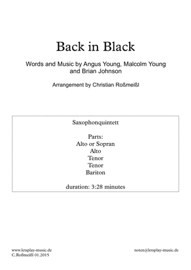 Back In Black (arr. Christian Roßmeißl)