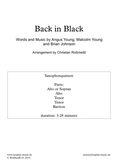 Back In Black (arr. Christian Roßmeißl)