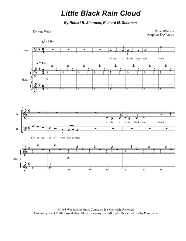 Little Black Rain Cloud (arr. Stephen DeCesare)
