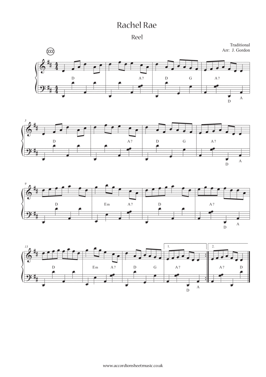 Rachel Rae (arr. Julia Gordon)
