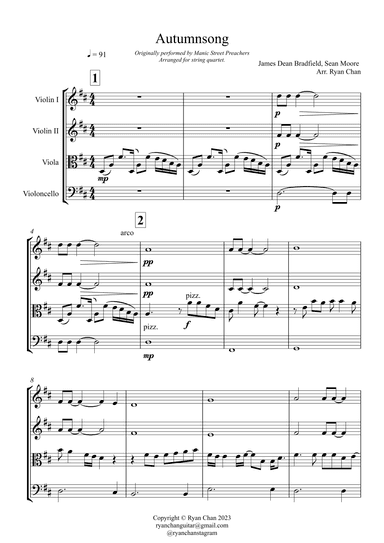 Autumnsong (arr. Ryan Chan)