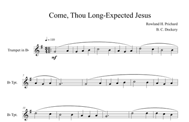 Come, Thou Long-Expected Jesus (Trumpet Solo) (arr. B. C. Dockery)
