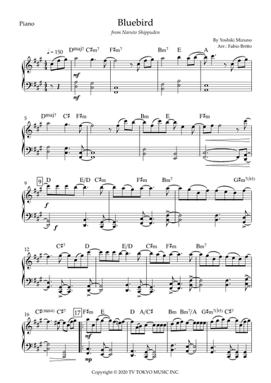 Ikimono Gakari's Blue Bird (arr. Fabio Britto)