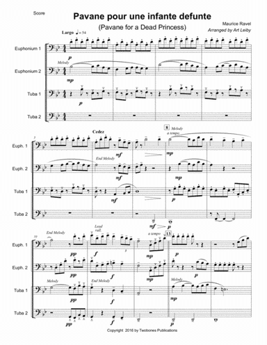 Pavane Pour une Infante Defunte (Pavane for a Dead Princess) (arr. Art Leiby)
