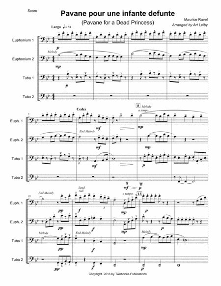 Pavane Pour une Infante Defunte (Pavane for a Dead Princess) (arr. Art Leiby)